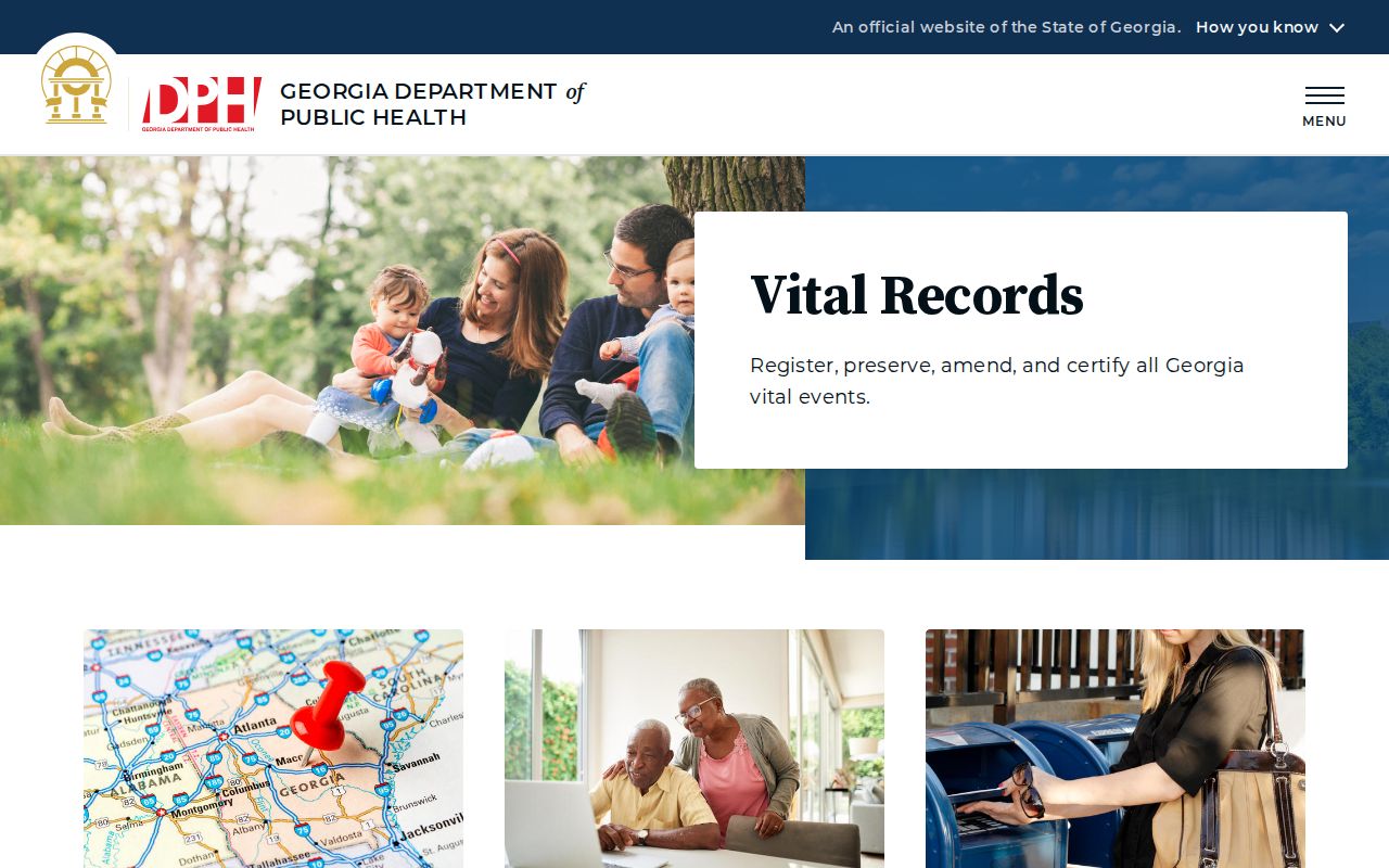 Georgia Vital Records services for a Sandy Springs resident lookup