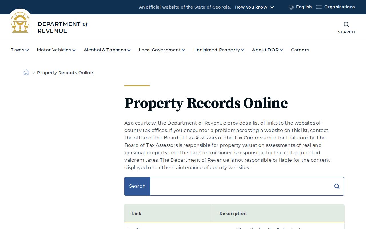 Sandy Springs street directory Georgia property records directory