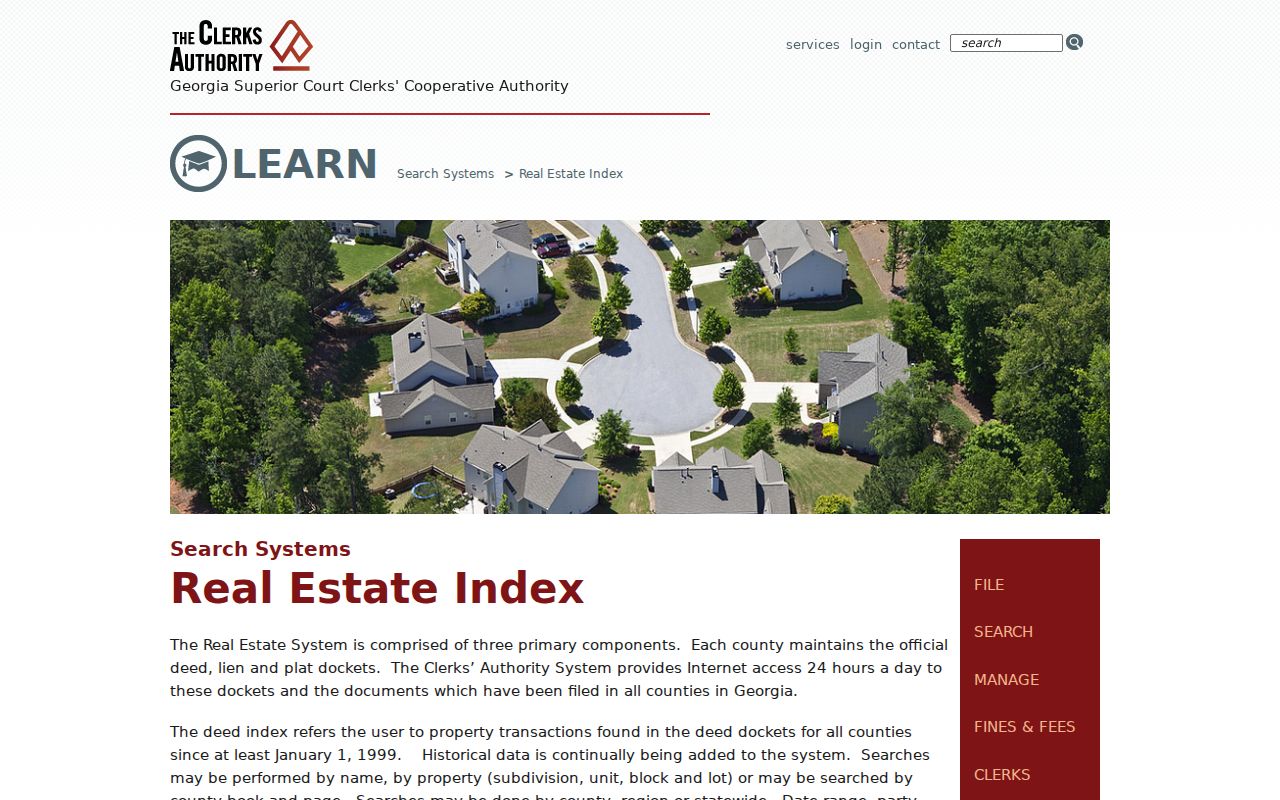 Sandy Springs street directory GSCCCA real estate index coverage